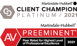 Martindale Preeminent Rated and Platinum Client Choice Attorney