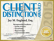 Client Distinction Award, Martindale-Hubbell, Jay Englund
